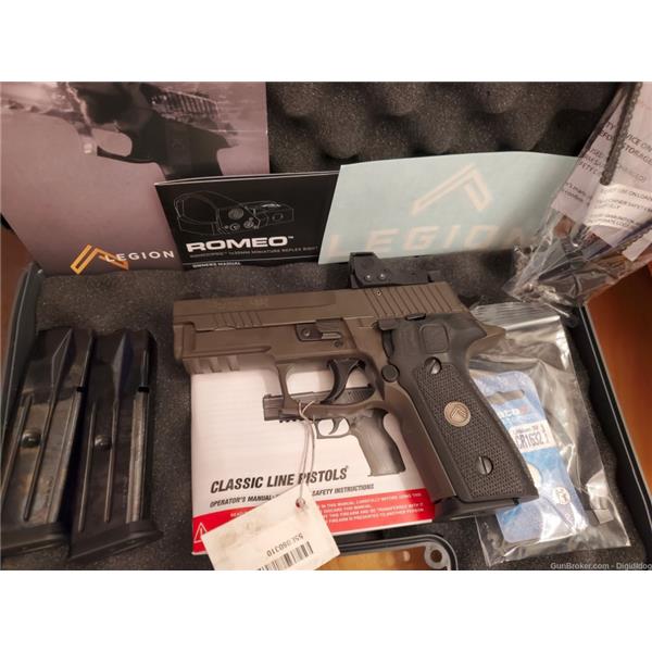 9mm Luger NEW SIG SAUER P229 LEGION DA/SA 9MM 3 MAGS-10 RDS 3.9"BARREL ROMEO 1PRO 798681626618 229R-9-LEGION-RXP 4 inch " barrel