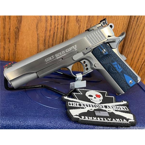.45 ACP GOLD CUP LITE COLT TROPHY 45 SEMI AUTO PISTOL STAINLESS NO RESERVE 098289111883 O5070GCL