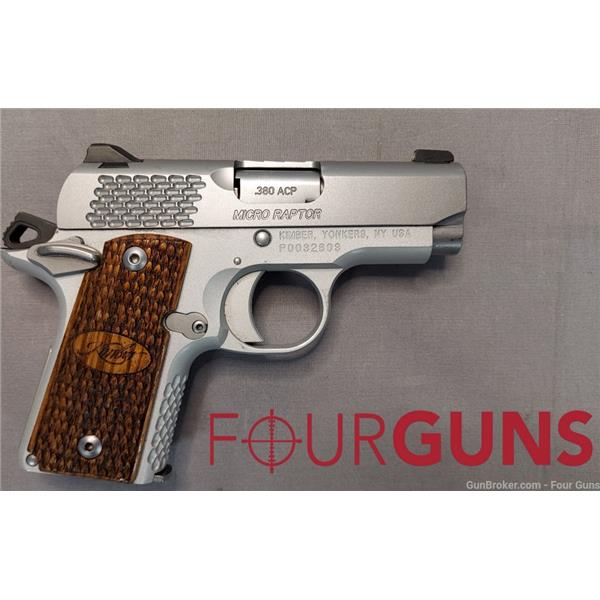 .01 PENNY Kimber Micro Raptor Stainless .380 ACP 2.75" Pistol 2x6rnds 2 inch " barrel