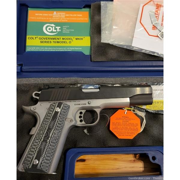 .38 Super 1911 GOVERNMENT SERIES 70 NIB Colt Gold Cup Lite Series Government 38