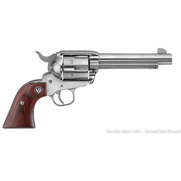 .357 Mag. Ruger / Sturm, & Co. NEW RUGER VAQUERO 357MAG 6 SHOT 5.5" STAINLESS BARREL WOOD GRIPS 5108 5 inch " barrel