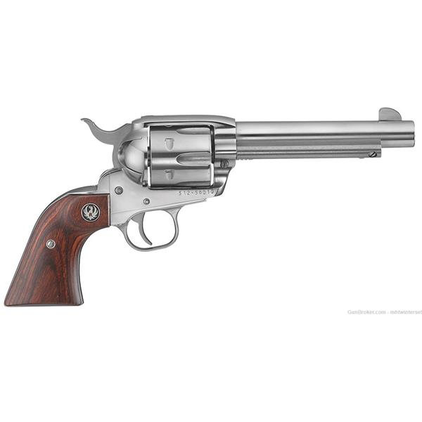 .45 Colt Vaquero Stainless Ruger / Sturm, & Co. NIB RUGER VAQUERO 45LC SS 5.5" FS 5104 6RD XR3 GRIPFRAME ROSEWOOD 736676051045 5 inch " barrel