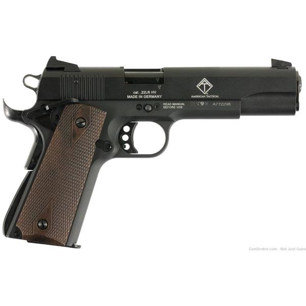 .22 LR GSG 1911 American Tactical / ATI M1911 Pistol 22LR 5" Barrel Blued 10 Rds 813393011504 GSG2210M1911