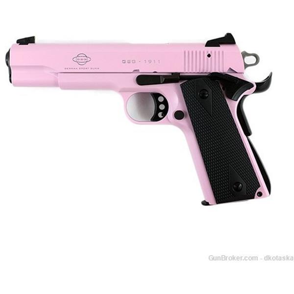 .22 LR Blue Line Solutions GSG 1911 22LR Threaded 5" PINK 10RD 4110044 713440971617