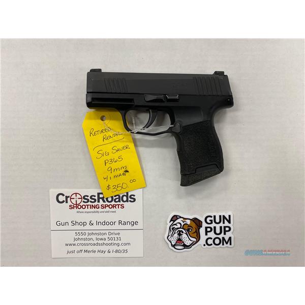 9mm Luger USED Sig Sauer P365 w/ 1 Mag Retired Rental 41336
