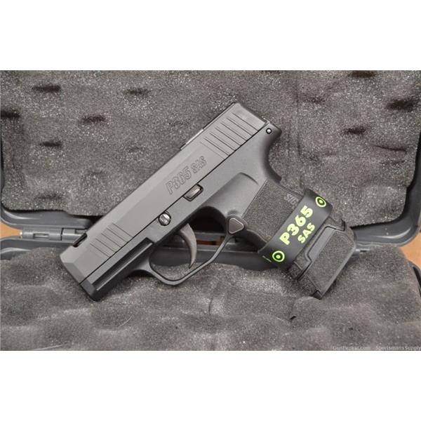 9mm Luger USED Sig Sauer P365 SAS in with 3.1" Brl and 2-10/2-12 Rnd Mags! 10110579