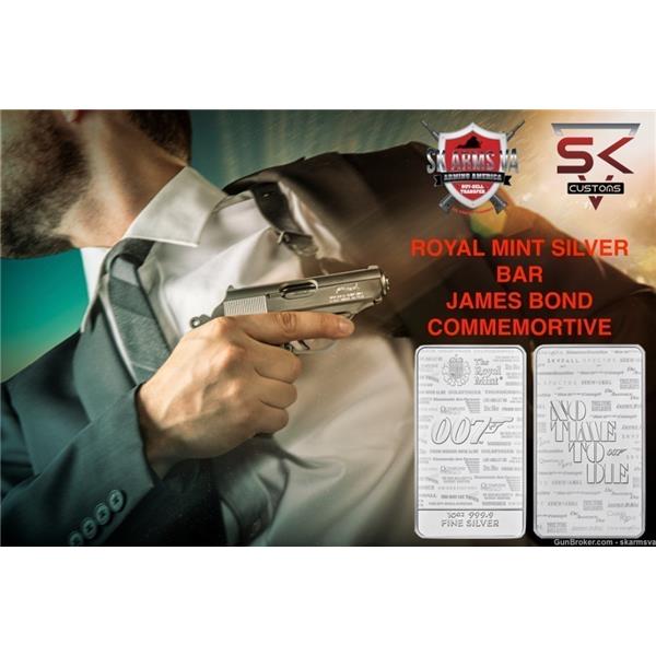 .380 ACP PPK/S Walther Arms ROYAL MINT JAMES BOND COMMEMORATIVE SILVER BAR WALTHER PPKs SS 7RDS 723364209956 AB143896 3 inch " barrel 4796004