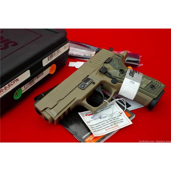 9mm Luger Desired Sig Sauer P229 ELITE Scorpion 9MM FDE NIB Collector