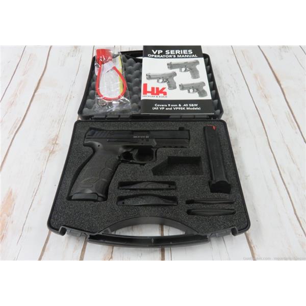 9mm Luger Heckler & Koch / H&K VP9 w/ 2 factory 17rd magazines, Night Sights, Box Book 4 inch " barrel