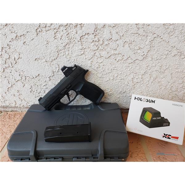 9mm Luger Sig Sauer P365X P 365 X 2-12 rd mags and HOLOSUN HS507KX2 with 2 MOA dot 32 Circle Dot Awesome for SPEED New In Boxes