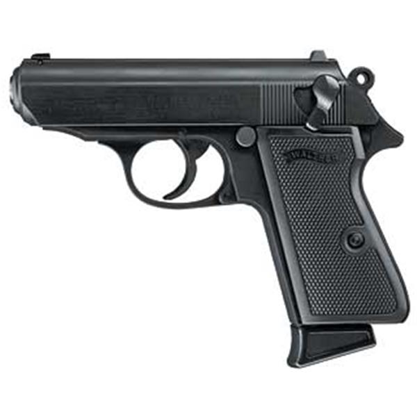 22 LR Walther PPK/S, Semi-automatic, Double Action, Compact, 22LR, 3.35", Alloy, Black, Plastic, 10Rd, Fixed Sights 5030300 723364200250