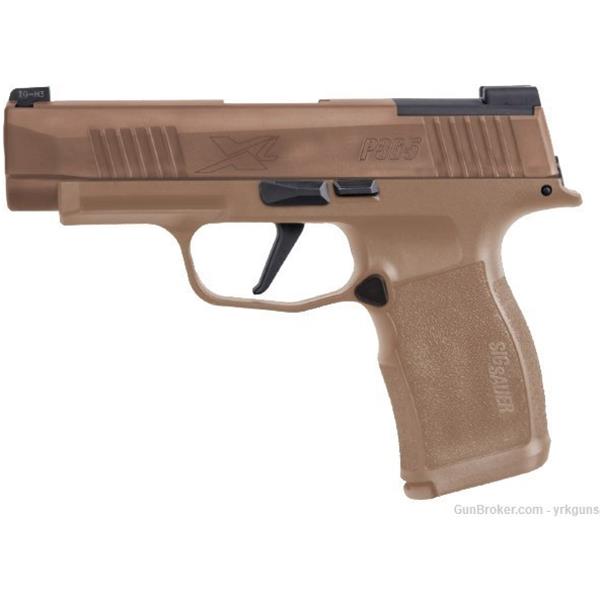 9mm Luger P365 NRA Sig Sauer P365XL Coyote X-RAY Day/Night Sight Handgun NEW 365XL-9-COYXR3-NRA19 3 inch " barrel