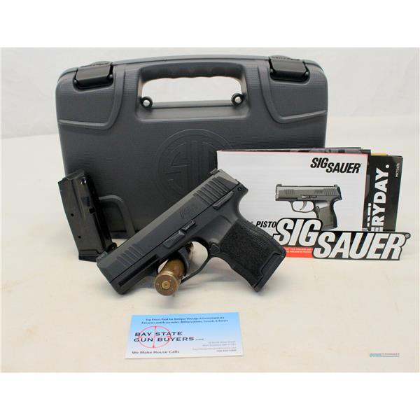 9mm Luger Sig Sauer P365 semi-automatic pistol ~ CONCEAL CARRY (Anti-Snag) Box, Manual & Mags MASS COMPLIANT