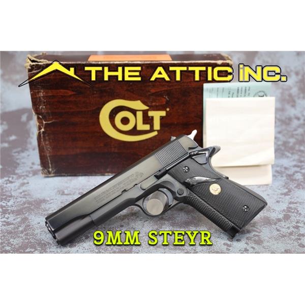 9X23mm Winchester 70 Government RARE CALIBER COLT GOVERNMENT 9MM STEYR WITH BOX 1911 MADE 1982 9x23