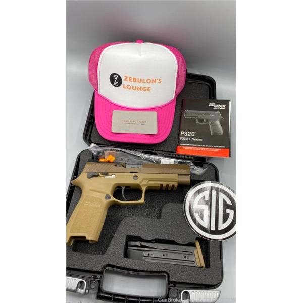 9mm Luger P320 M17 CONSIGNMENT Sig Sauer P320F FULL Rail Night Sights 4.7" Coyote MS 798681582686 320F-9-M17-MS