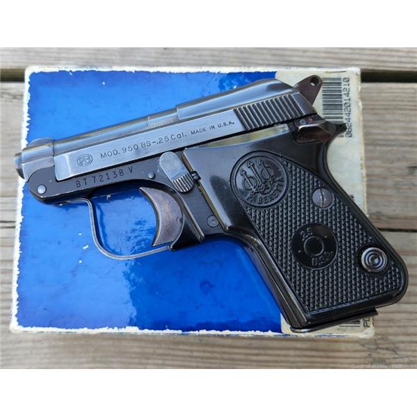 .25 ACP (6.35mm) Beretta 950 BS Jetfire Tip Up 25 Auto In Original Box