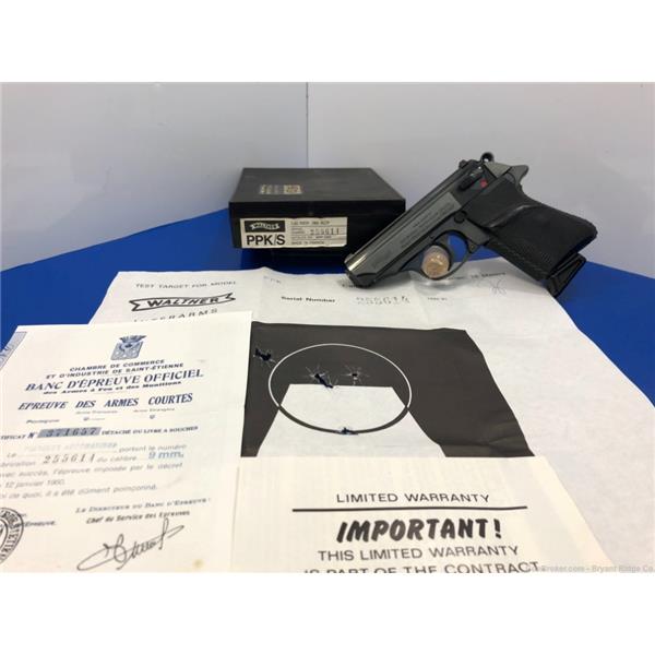 Walther Arms 1960 PPK/S .9mm Kurz/.380 3 1/4" *STUNNING SEMI AUTO PISTOL!* ET