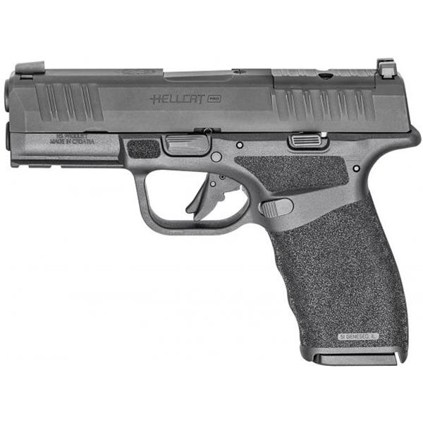 Springfield Armory HCP9379BOSP Hellcat Pro OSP 9mm Luger 3.70" 15+1 Overall Black Finish with Serrated Melonite Steel Optic Cut Slide, Adaptive Textured Polymer Grip & Picatinny Rail Includes 2 Mags 706397956578