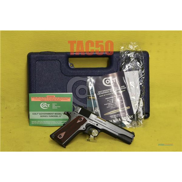 .45 ACP COLT MFG CO INC Colt O1911C GOVERNMENT 1911 45 5” NATIONAL MATCH BARREL BLUED WOOD GRIP