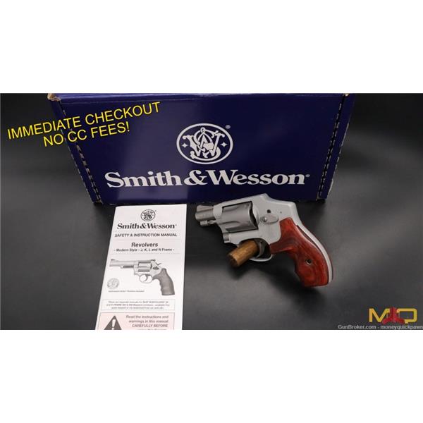 Sling Point Firearms Inc  Smith & Wesson Model 642 LadySmith, Small  Revolver, 38 Special, 1.875 Barrel, Alloy Frame, Matte Silver Finish, Wood  Grip, Fixed Sights, 5Rd, Carry Case, Right Hand 163808