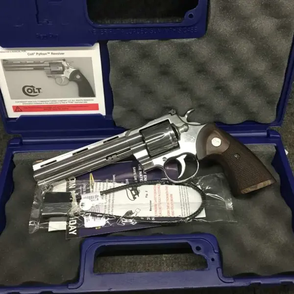 COLT PYTHON 357mag 6インチモデル Colt - Python, RARE Electroless Nickel Finish, .357 Magnum