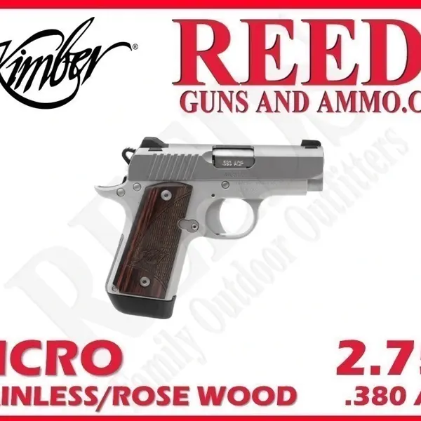 OTHER MODEL Kimber Micro Stainless Rosewood 380 ACP 2.75in 1-7Rd Mag 3300207 669278332079