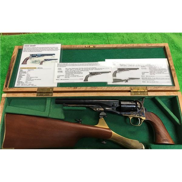 Penny 1860 model Army Colt Pietta shoulder stock .44