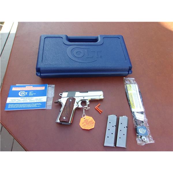 .45 ACP Officers MKIV High Polish Stainless Colt Officer's 3.75" 1911 HIGH POLISHED Pistol 1995 SO NICE $1START 3 inch " barrel