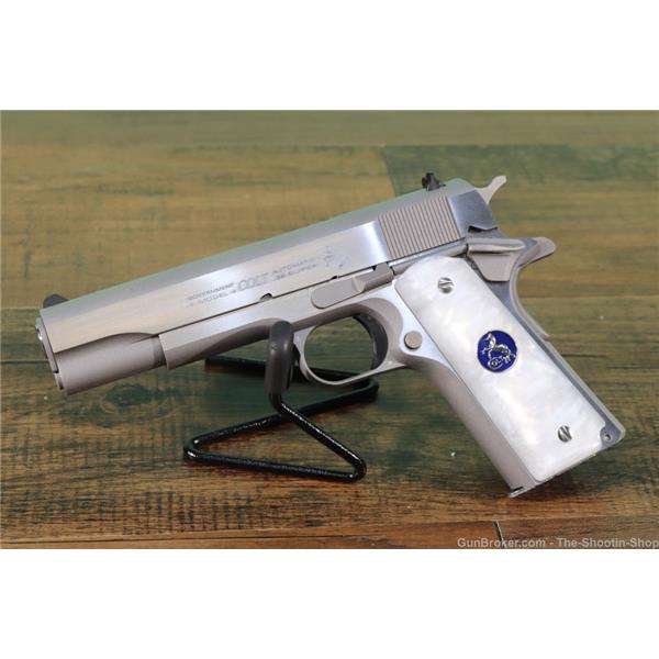 .38 Super Series 70 Government Colt Model Govt 1911 Pistol 38 SUPER STAINLESS PEARL GRIP 38SUP 098289112248 5 inch " barrel O1911C-SS38
