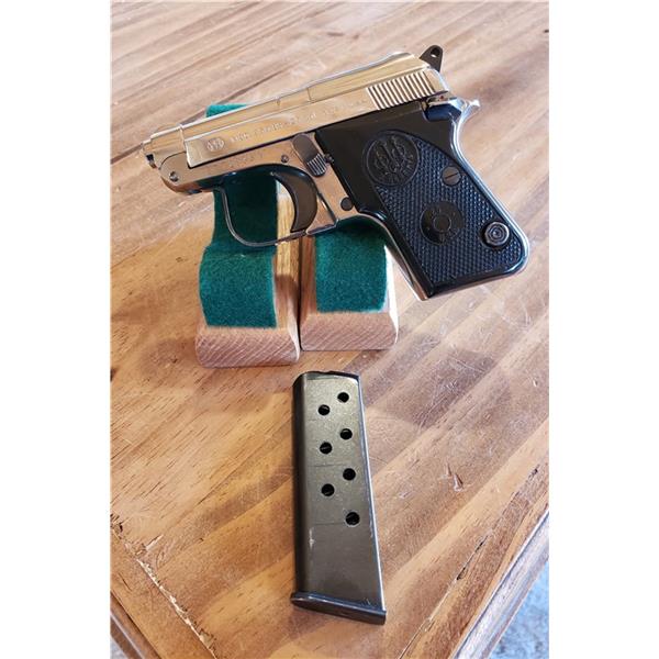 .25 ACP Beretta 950 BS "Jetfire" auto pistol, 2 1/2 barrel Nickel SUPERB inch "
