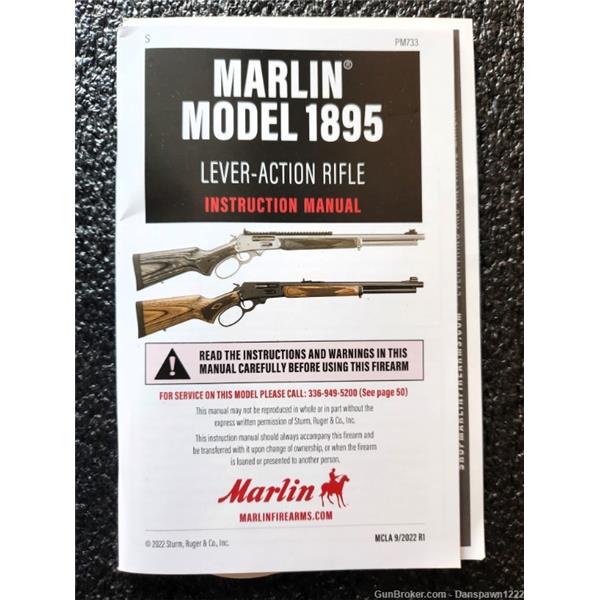Marlin 1895 Trapper Stainless Lever Action Rifle - 45-70 Government -  16.1in