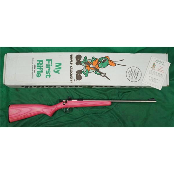 .22 LR Keystone Arms UNFIRED Crickett Stainless/Pink Laminate Wood Stock 22 22lr 16 inch " barrel