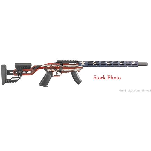 Precision Rifle Ruger Rimfire .22 LR American Flag Cerakote Like New 18 inch " barrel