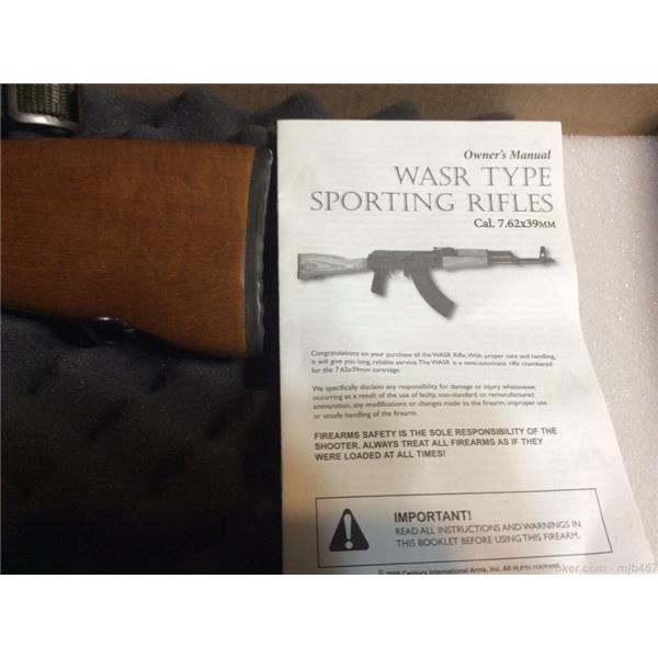 Romarm Century Arms WASR-10 AK47 NIB 7.62x39 WASR10 $0.01 penny