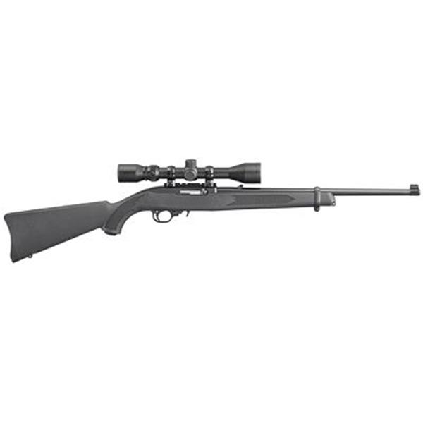 Ruger 10/22 Carbine, Semi-automatic Rifle, 22 LR, 18.5" Barrel, Satin Black Finish, Alloy Steel Receiver, Synthetic Stock, Weaver 3-9x40, Dual-X Reticle 736676211944
