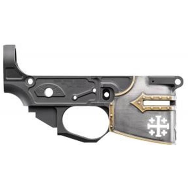 Other Spike's Tactical 5.56mm NATO Spikes Billet Lower Receiver Rare Breed Crusader STLB600-PCH 815648029050 {1}-50659
