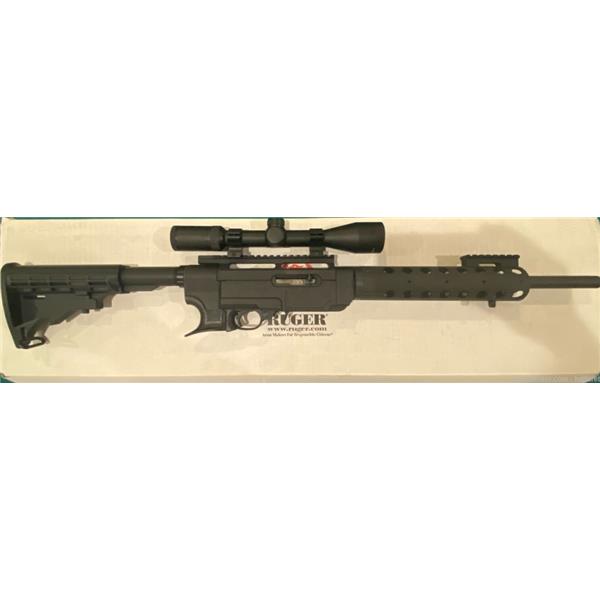 .22 LR SR-22 Ruger SR22 RSC Semi Automatic w/ Rifle Scope - as good NEW 736676012367 16 inch " barrel