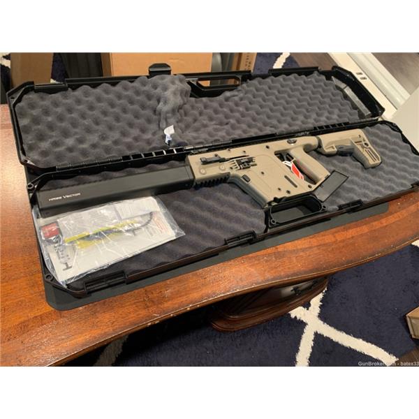 .45 ACP Vector CRB Kriss TDI KV45CFD20 Gen II 45 16" Rifle, 1 -13rd Mag, FDE, NEW