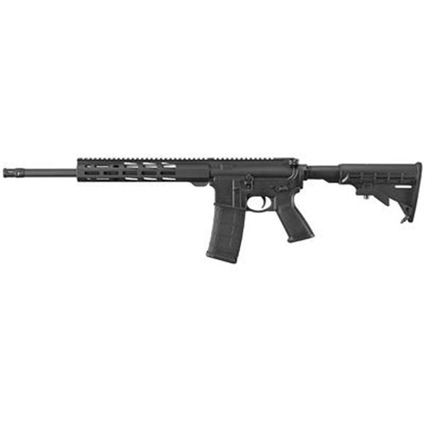 5.56 NATO Ruger, AR-556, Semi-automatic, 223 Remington/556NATO, 16.1" Barrel, Type III Hard Coat Anodized Black Finish, 6 Position Stock, M-LOK Handguard, 1-30Rd Magazine 736676085293