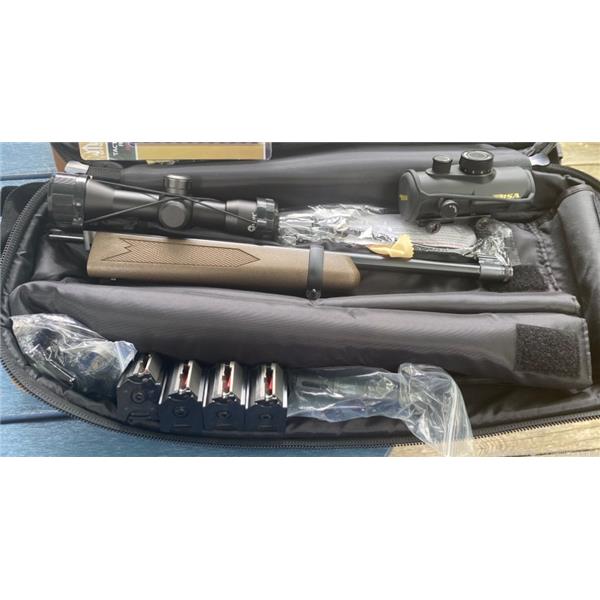 .22 LR 10/22 Takedown Ruger / Sturm, & Co. 10-22 TD .22LR Bronze Mica used like new with many extras 16 inch " barrel 21181