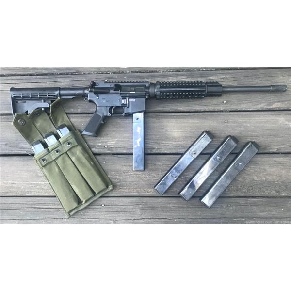 Other Model .45 ACP AR15 45 acp rifle with 7 Grease Gun Magazines and pouch 16 inch " barrel