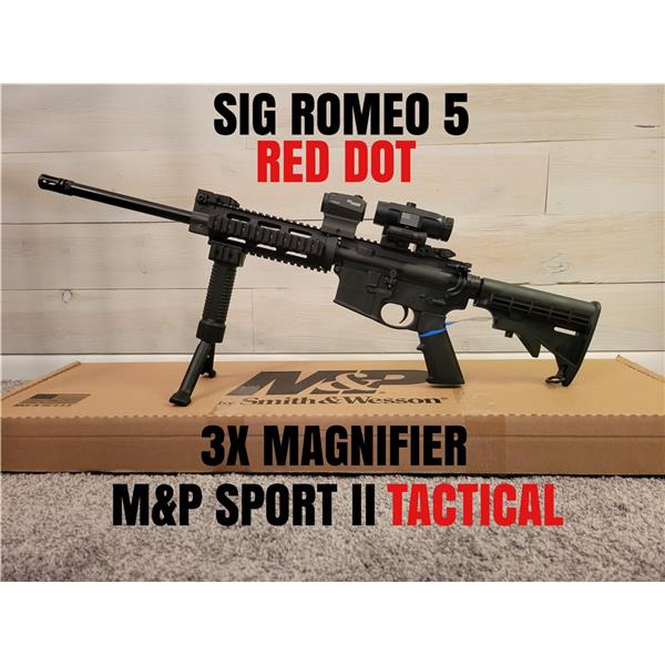 5.56mm Nato (.223 Rem.) M&P 15 Smith & Wesson S&W AR Tactical Package ar RED DOT 022188879643 16 inch " barrel