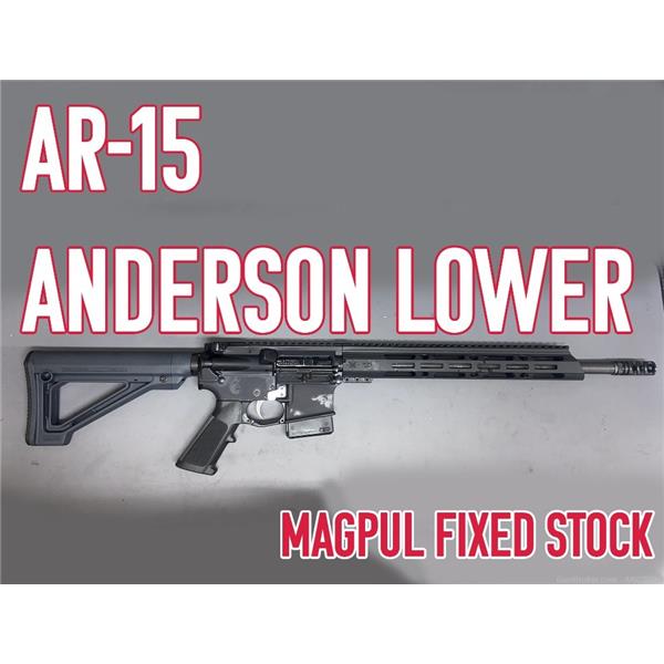 5.56mm Nato (.223 Rem.) Anderson Manufacturing AR-15 Lower 16" 5.56 Magpul Stock Matrix Victor MLOK Handguard 16 inch " barrel