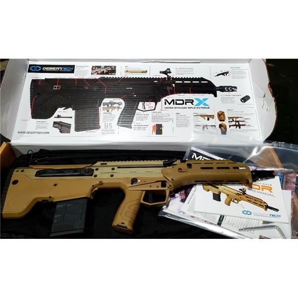 .308 Win. Desert Tech MDR MDRX FDE *NEW* with backpack case! 16 inch " barrel