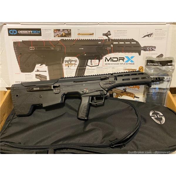 7.62mm NATO / .308 Win Desert Tech MDRX 308 16.12" MDRRFA1620FEB Bullpup NEW 7.62 Black 813865025572 16 inch " barrel MDR-RF-A1620-FE-B