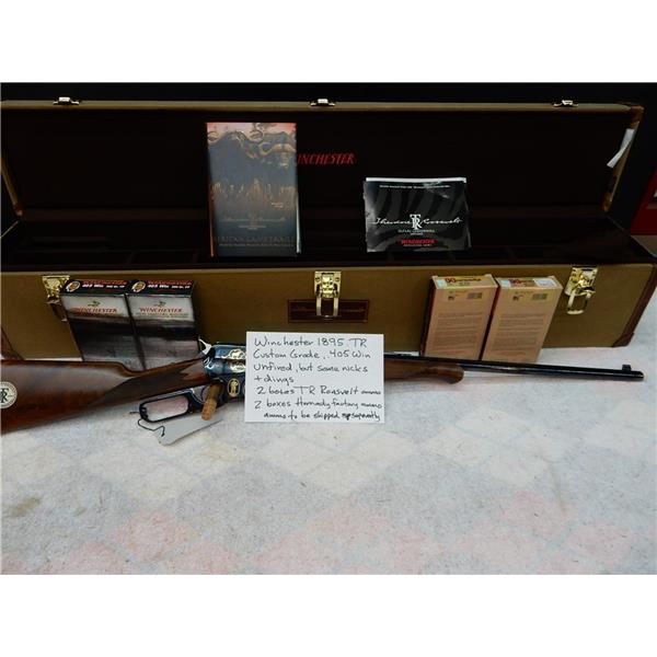 .405 Win. 1895 Winchester TR Rooseveldt Safari GradeComemerative, 405 Win 24 inch " barrel