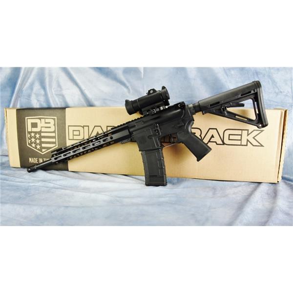 .300 AAC Blackout (7.62x35mm) Carbon DB15 300 BO Keymod DIAMONDBACK Firearms BLACKOUT w/ Red Dot M-LOK LNIB NR 815875014249 DB15CCML300B 16 inch " barrel