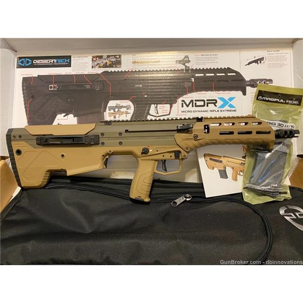 5.56mm Nato (.223 Rem.) Desert Tech MDR-RF-B1630-FE-F MDRX 5.56 NATO 16.12" Flat Dark Earth FDE NEW 16 inch " barrel