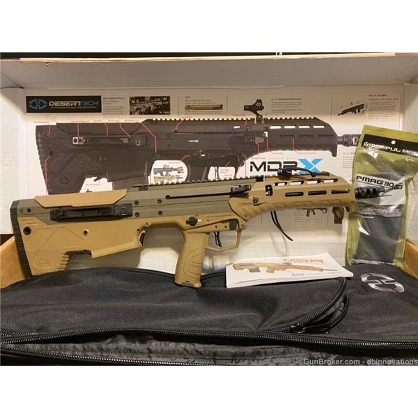 5.56mm Nato (.223 Rem.) Desert Tech MDR-RF-B1630-FE-F MDRX 5.56 NATO 16.12" Flat Dark Earth FDE NEW 16 inch " barrel