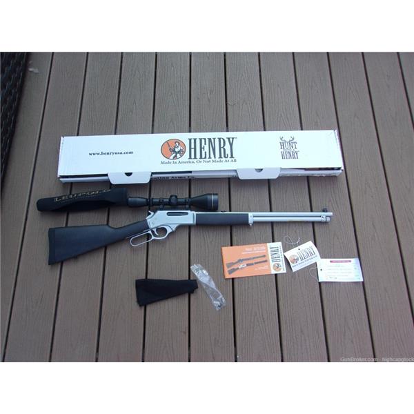 .30-30 All-Weather Henry Repeating Arms ALL WEATHER 30-30 Lever Action Rifle w Leupold 3x9 50mm Scope $1START 20 inch " barrel